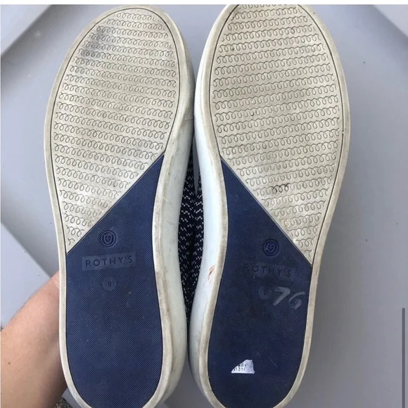 Rothy’s Blue White The Slip On Sneaker. Size 9. - Picture 9 of 9